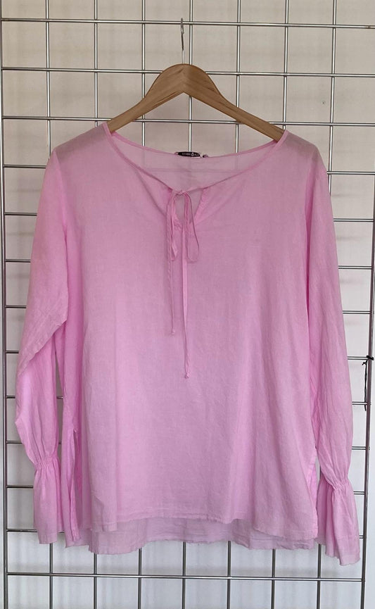 Funky Staff baby pink cotton blouse - Maya Maya Ltd