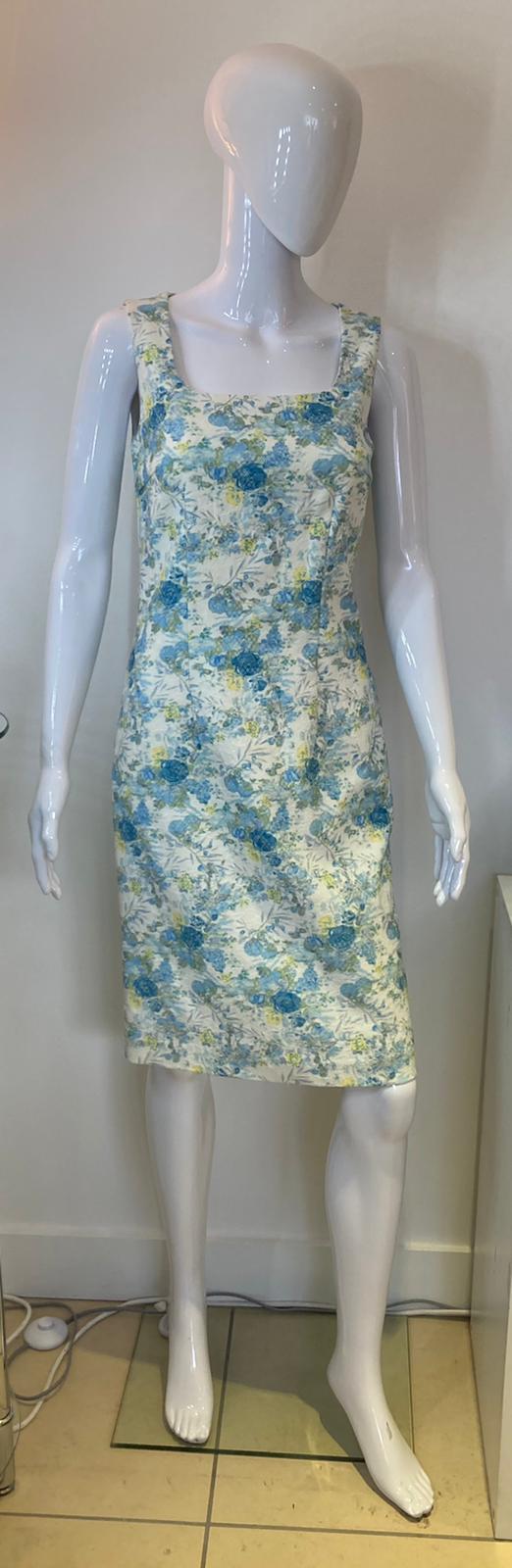 Blue lemon stretch summer dress - Maya Maya Ltd