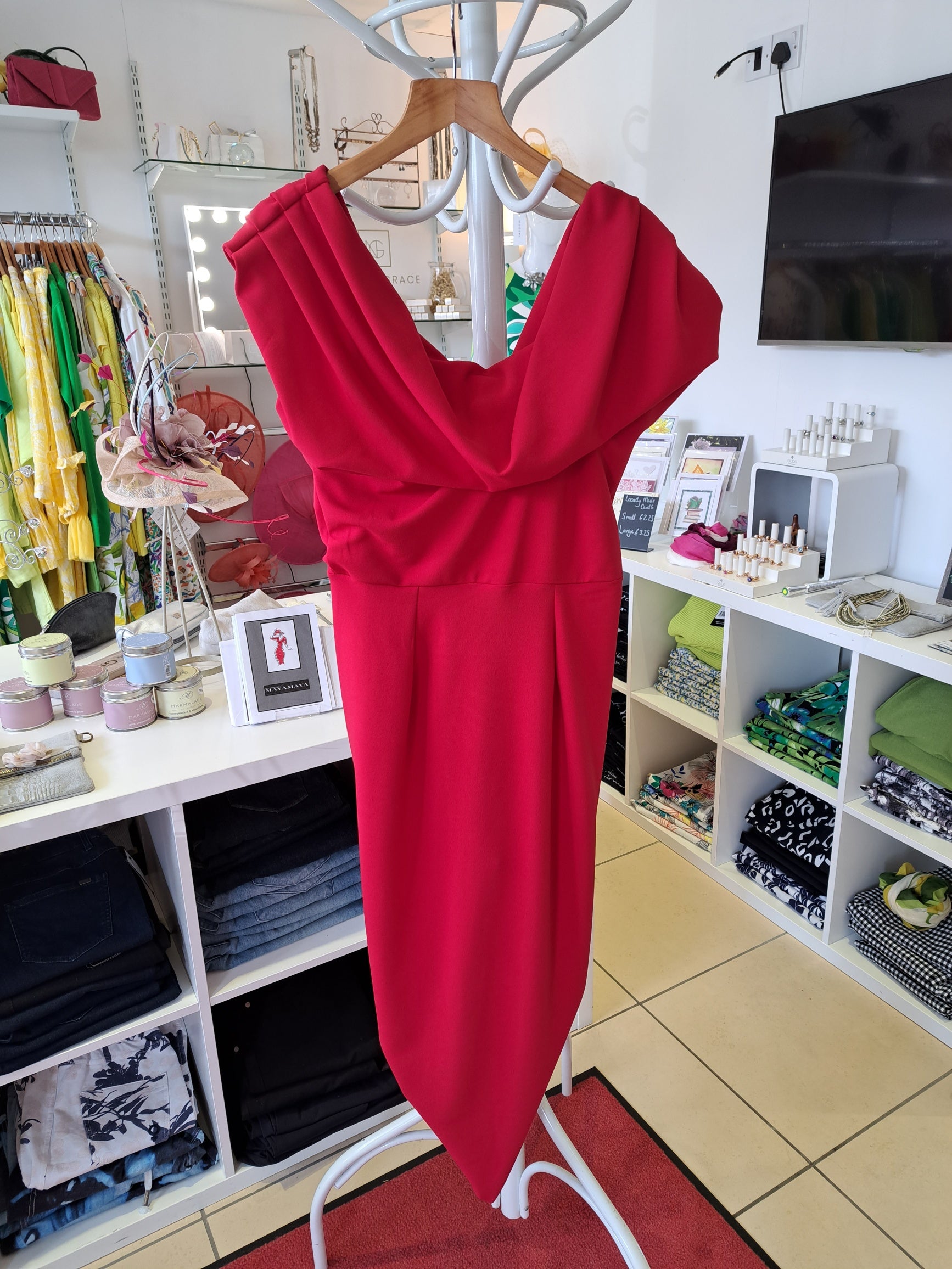 Red stretch bodycon dress - Maya Maya Ltd