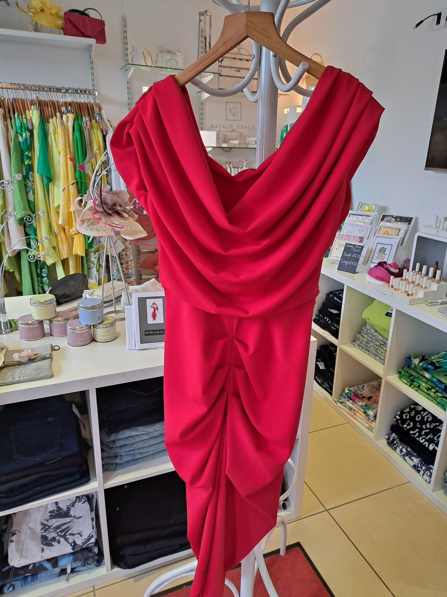 Red stretch bodycon dress - Maya Maya Ltd