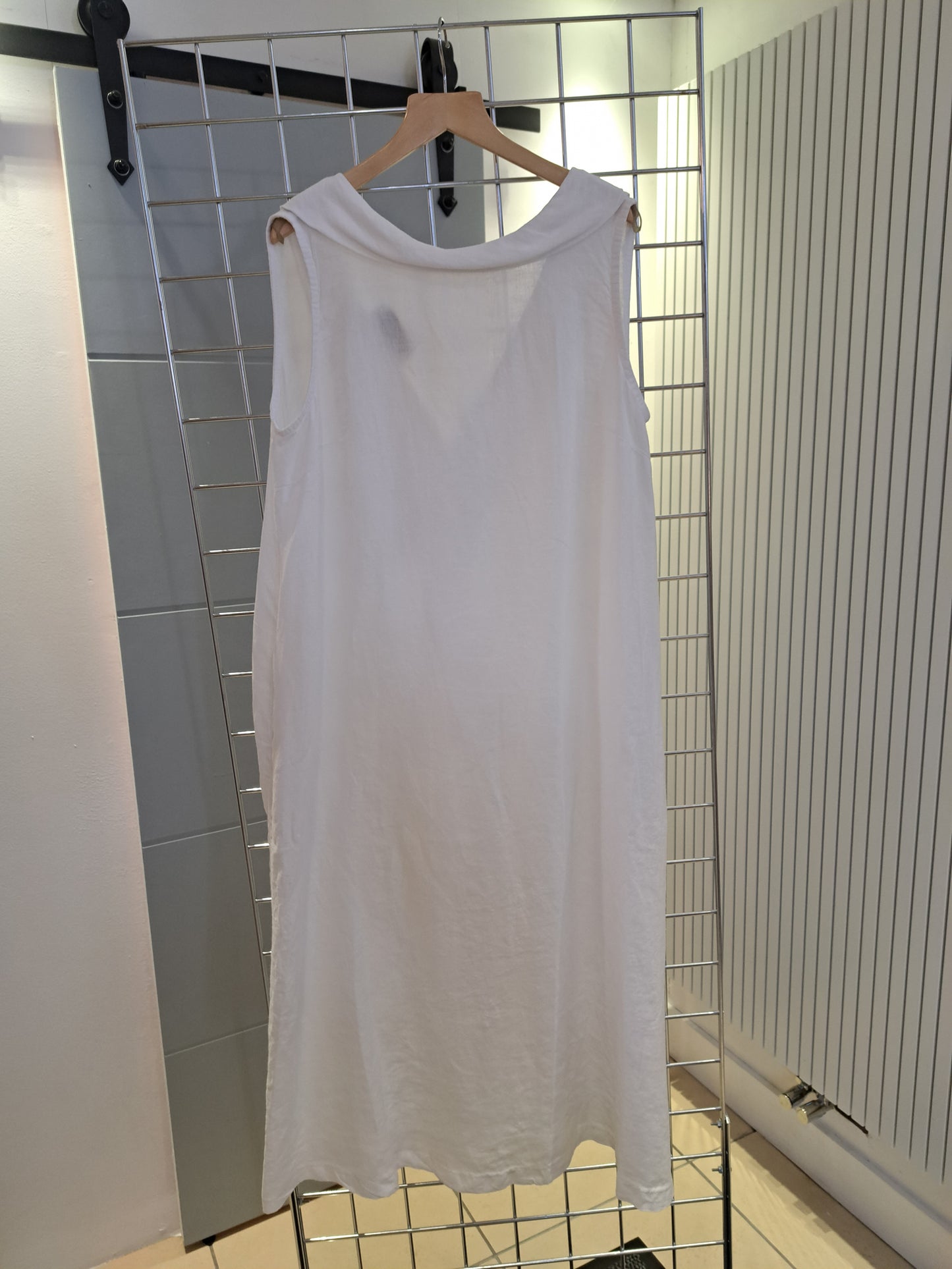 White V back linen dress - Maya Maya Ltd