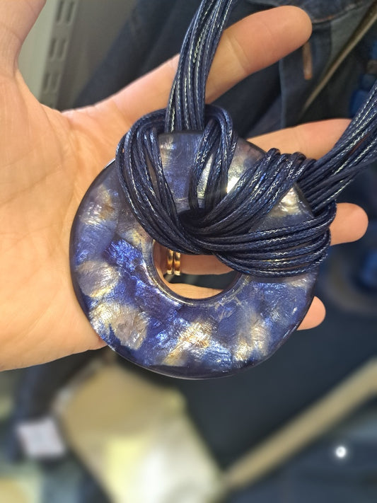 Blue circle necklace - Maya Maya Ltd