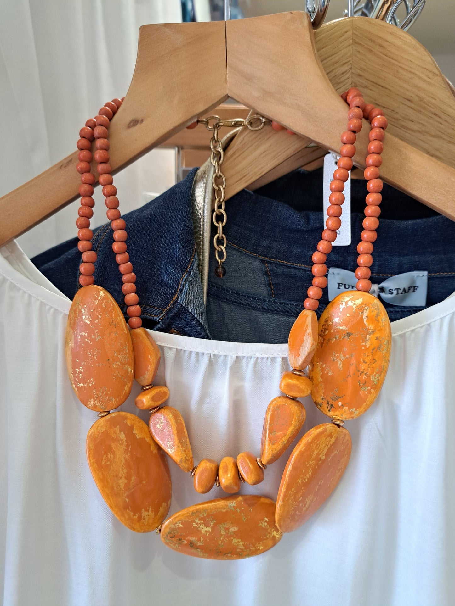 chunky orange necklace - Maya Maya Ltd