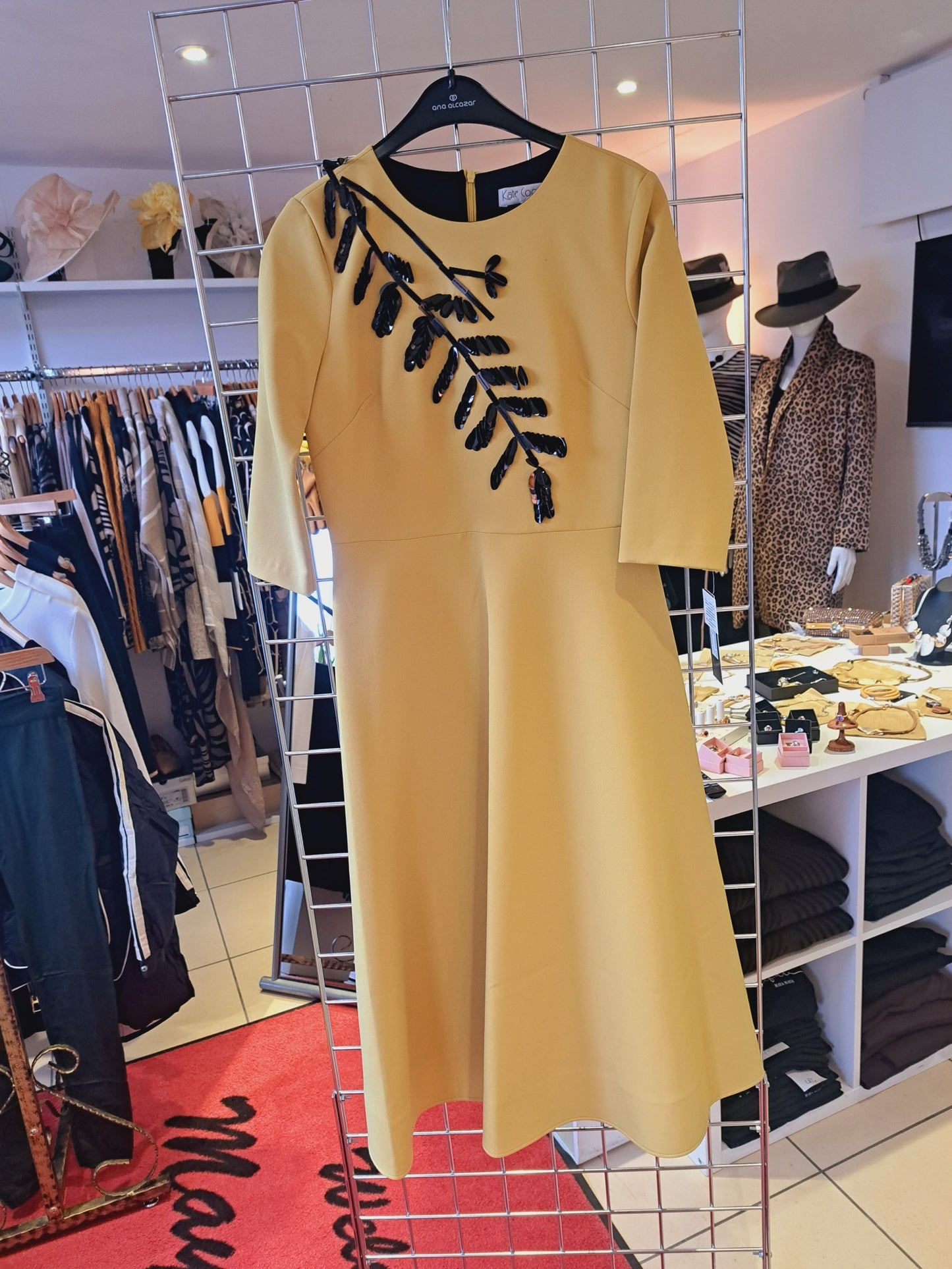 Kate Cooper Mustard fit and flare dress - Maya Maya Ltd