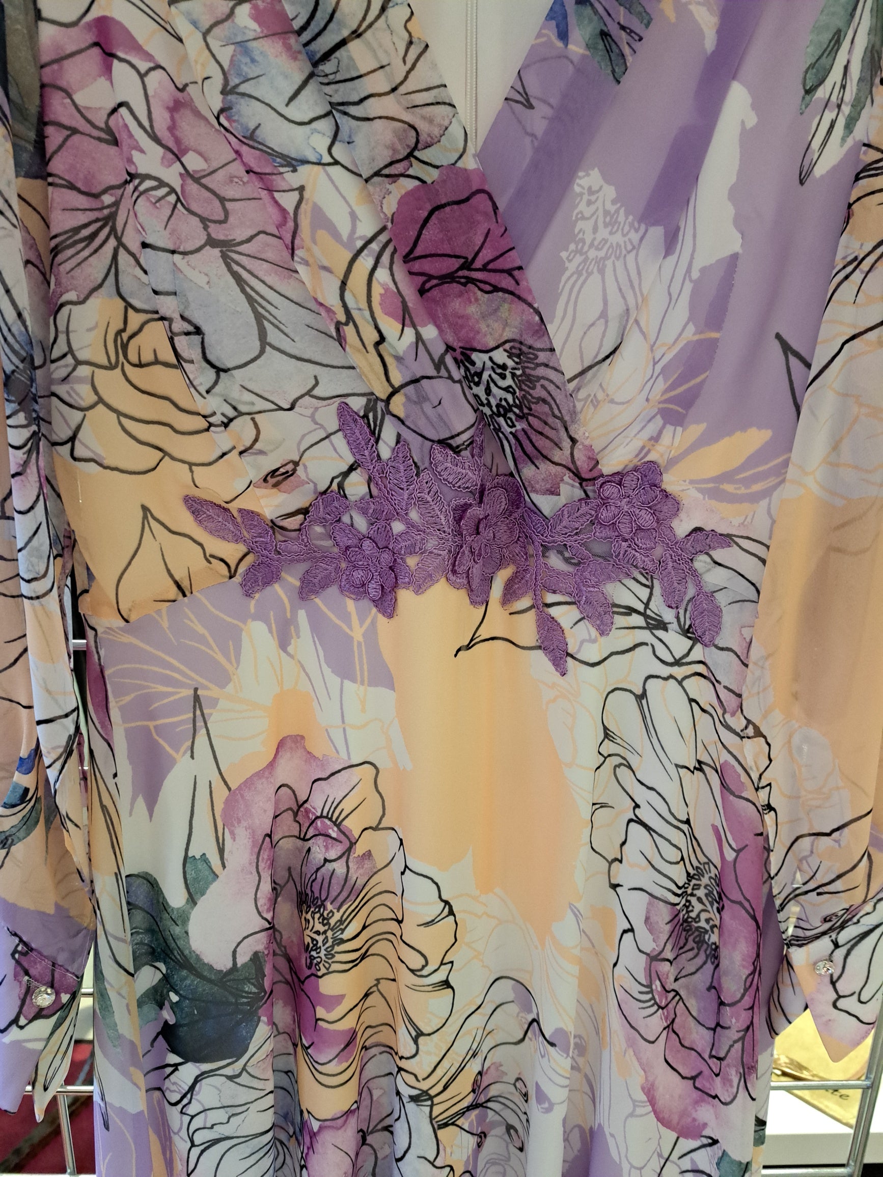 Lizabella floral print chiffon dress - Maya Maya Ltd