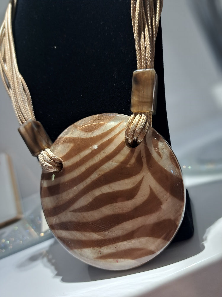 Zebra print necklace - Maya Maya Ltd