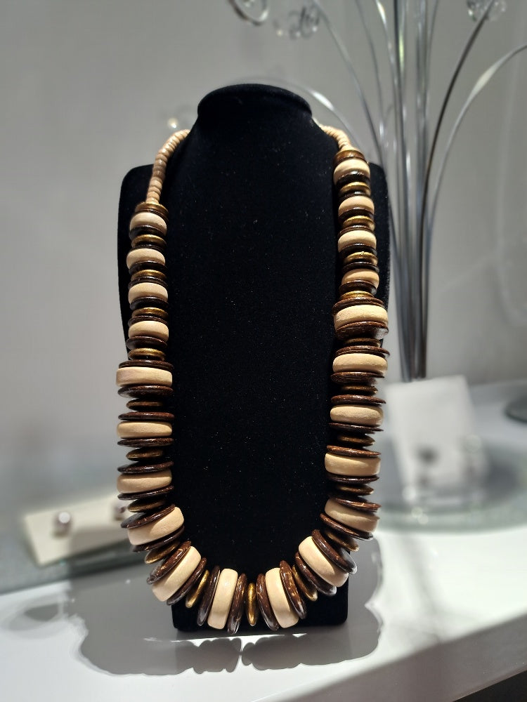 chunky wood effect necklace - Maya Maya Ltd