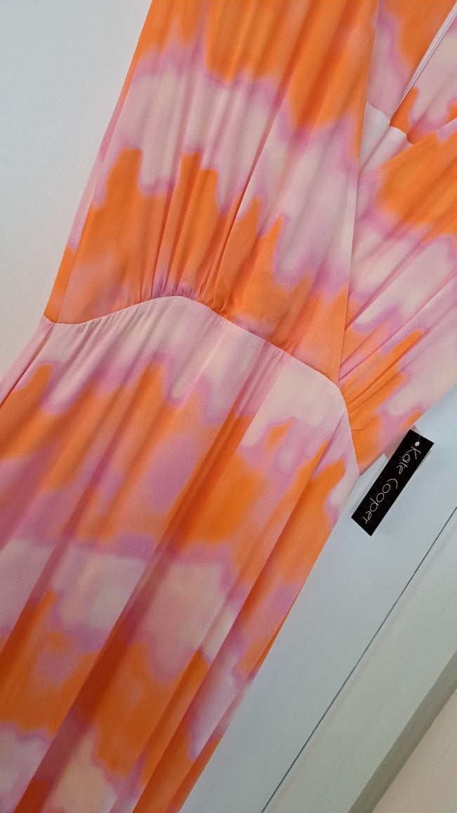 Kate cooper Pink orange summer dress - Maya Maya Ltd