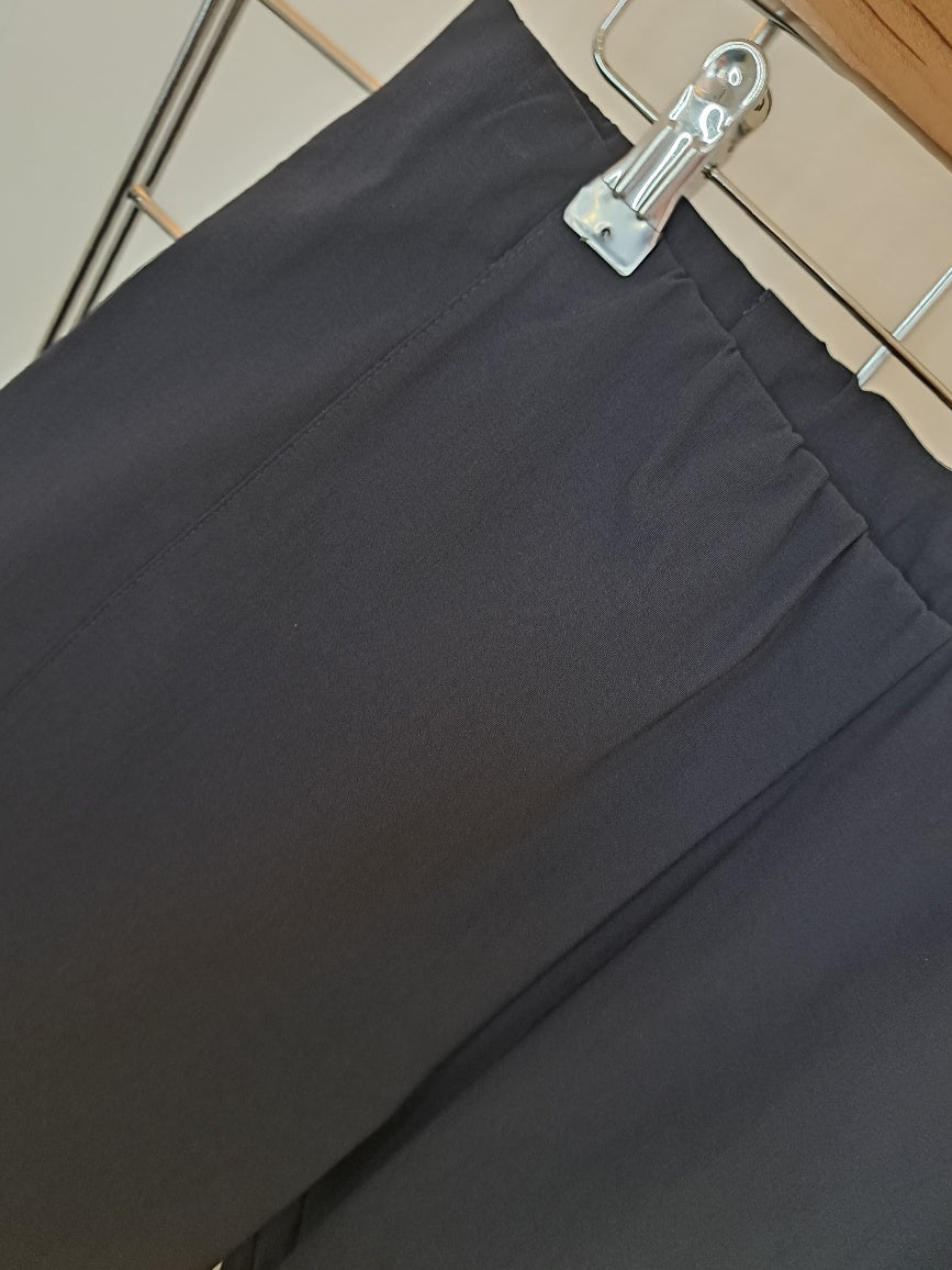 navy stretch zip detail pants - Maya Maya Ltd