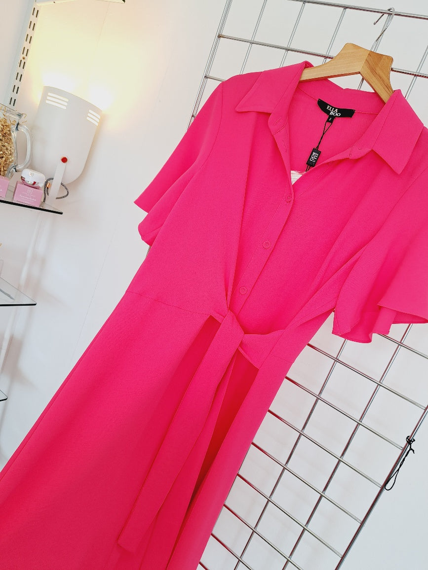 Vibrant pink shirt dress - Maya Maya Ltd