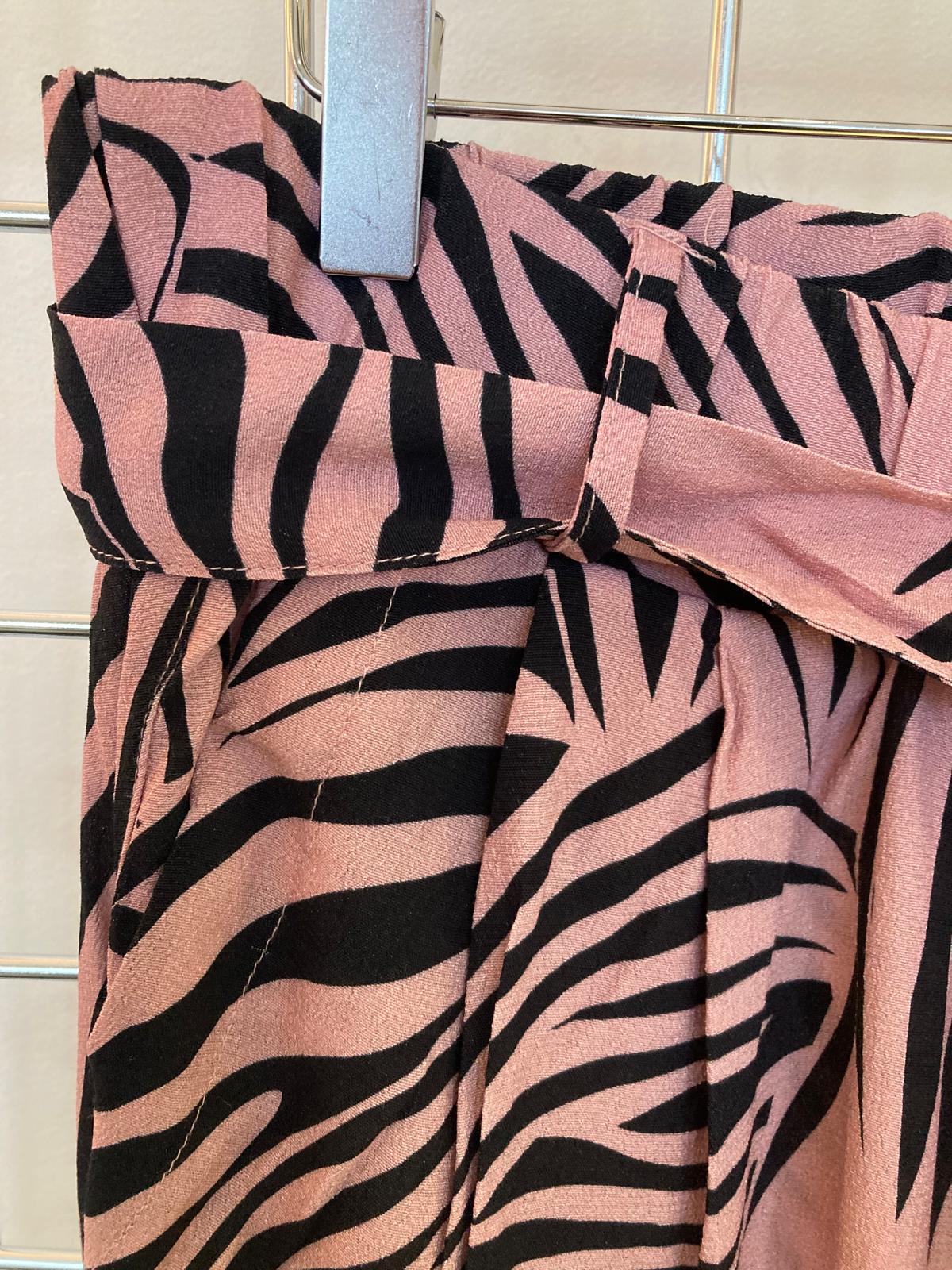 Pink Black zebra print pants - Maya Maya Ltd