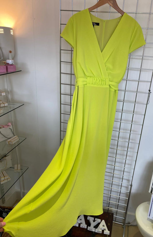 Empire line Lime dress - Maya Maya Ltd