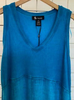 Turquoise Cotton Dress - Maya Maya Ltd