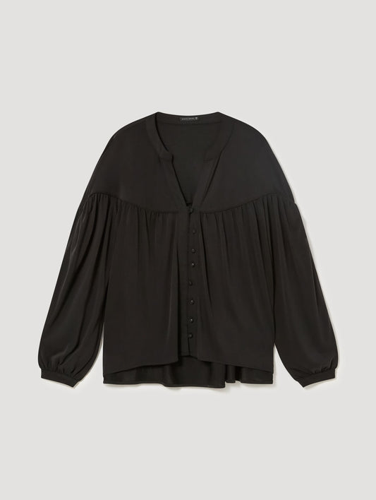 Puff Sleeve blouse BLACK - Maya Maya Ltd