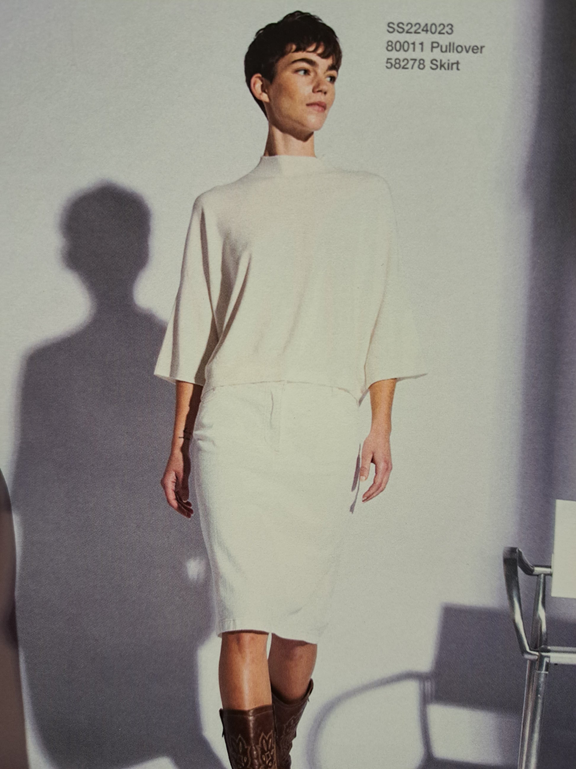 Off white stretch denim skirt - Maya Maya Ltd