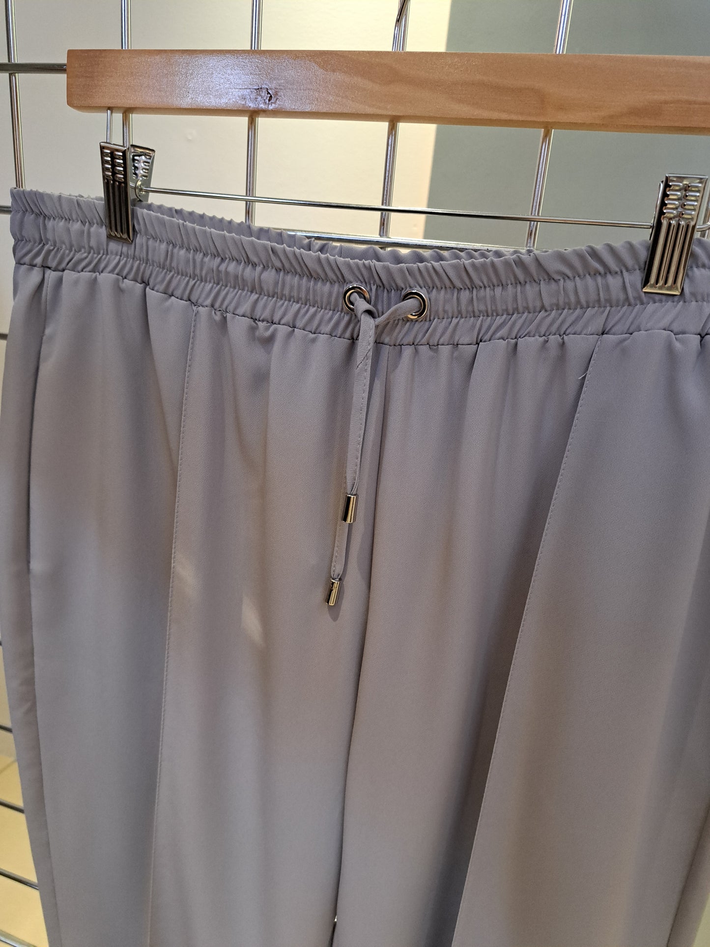 Mid grey drawstring waist trousers - Maya Maya Ltd