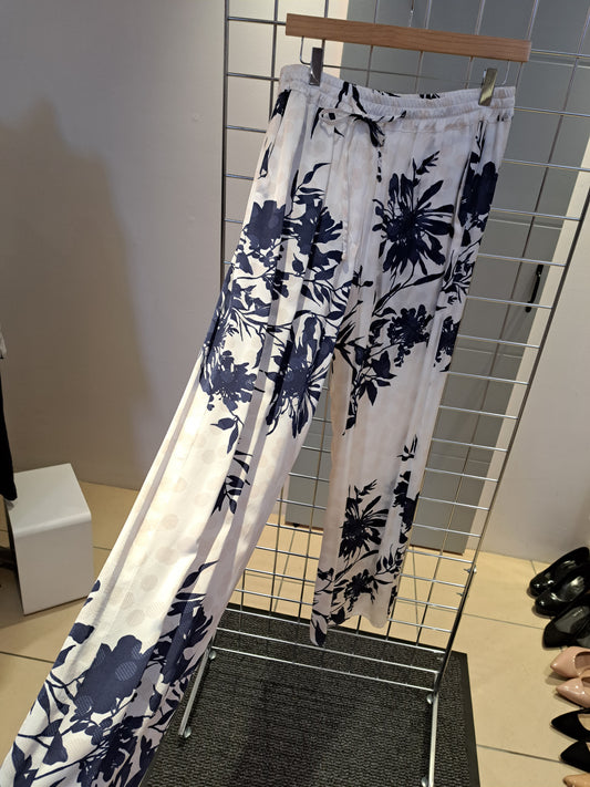Wide Leg flower Print Trousers - Maya Maya Ltd