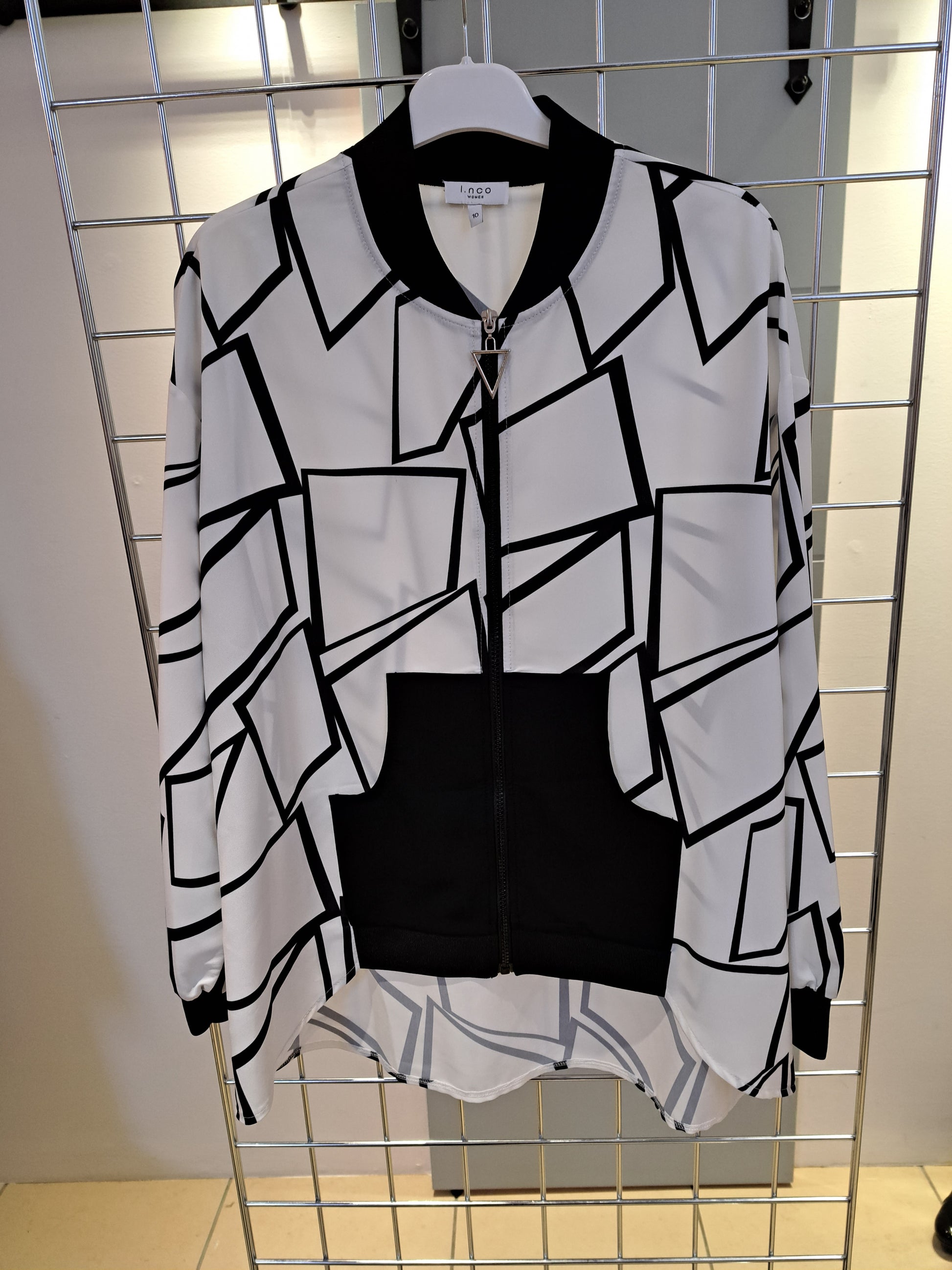 black white leisure jacket - Maya Maya Ltd
