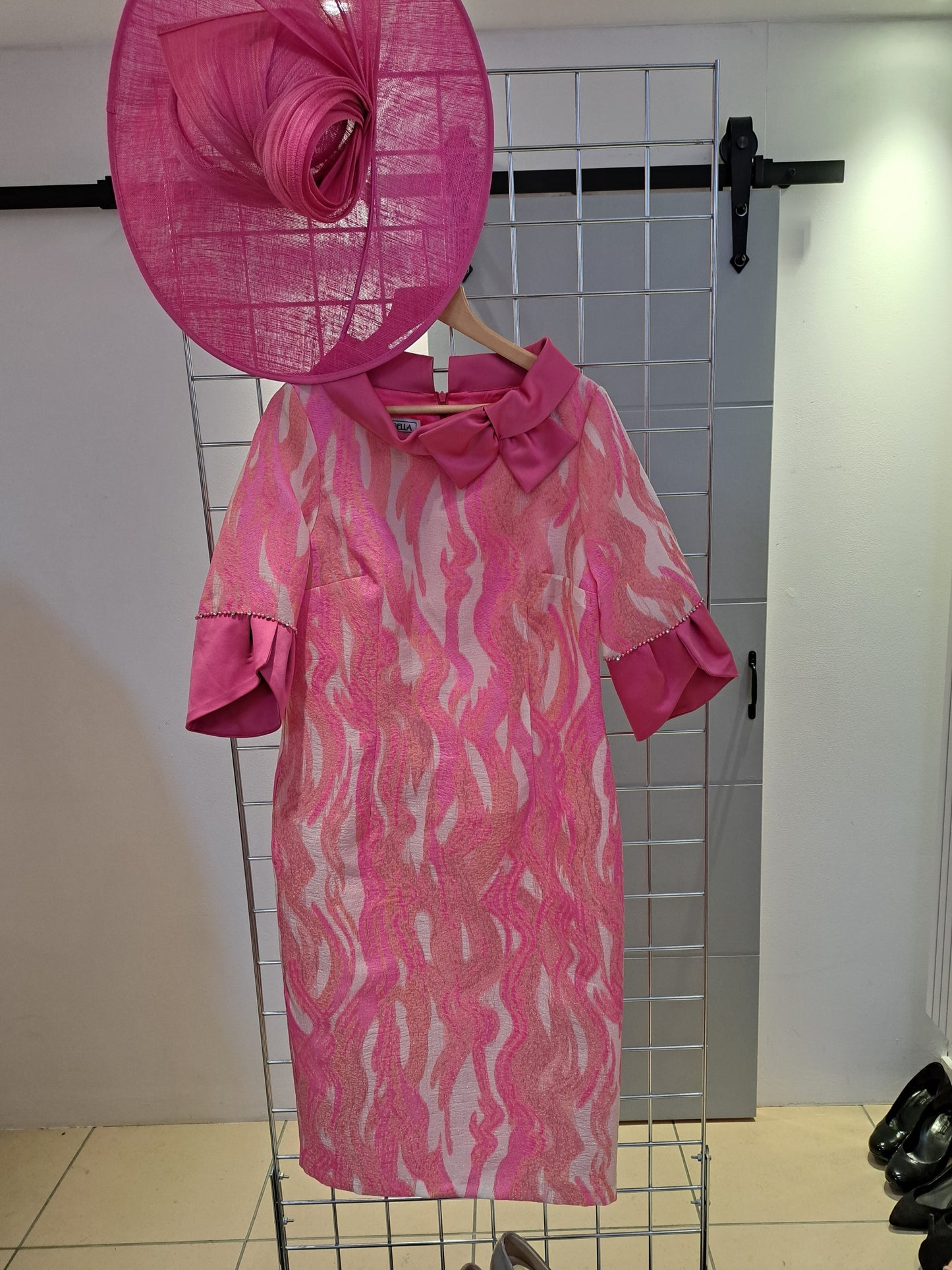Lizabella pink, peach shift dress - Maya Maya Ltd