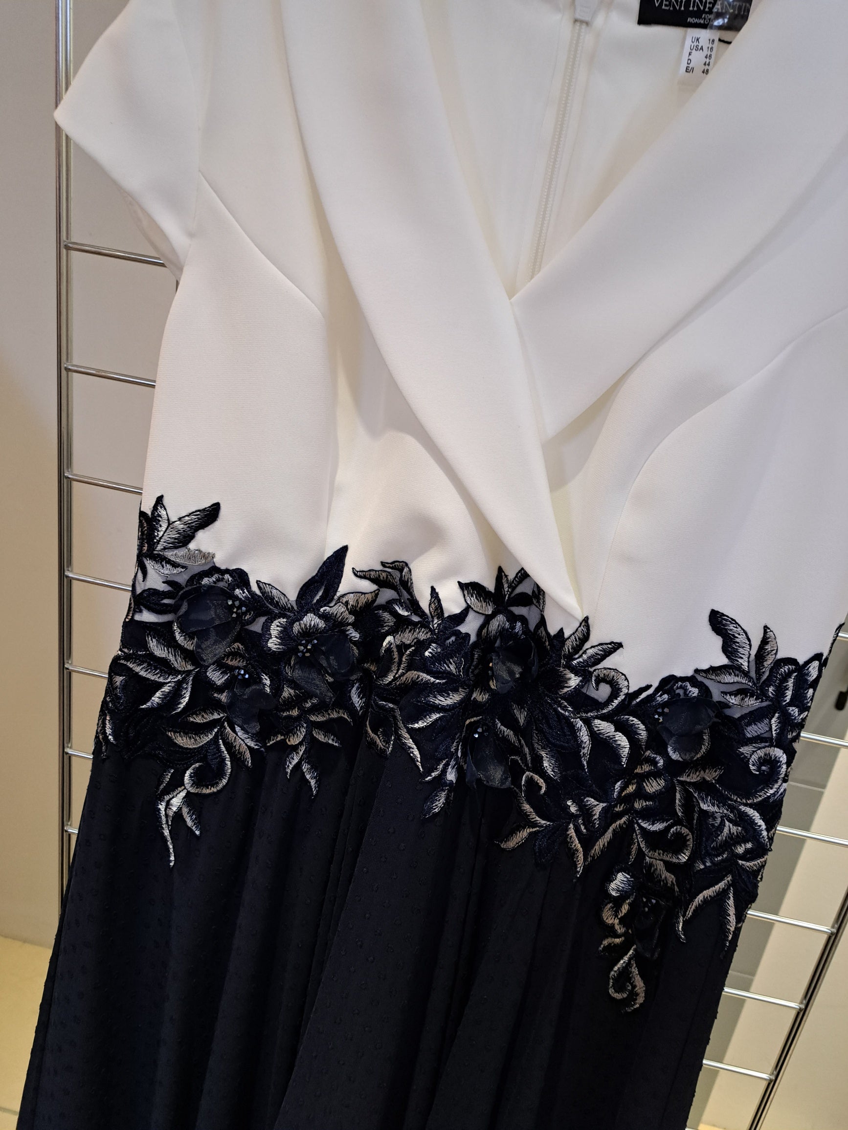 Veni Infantino navy cream dress - Maya Maya Ltd
