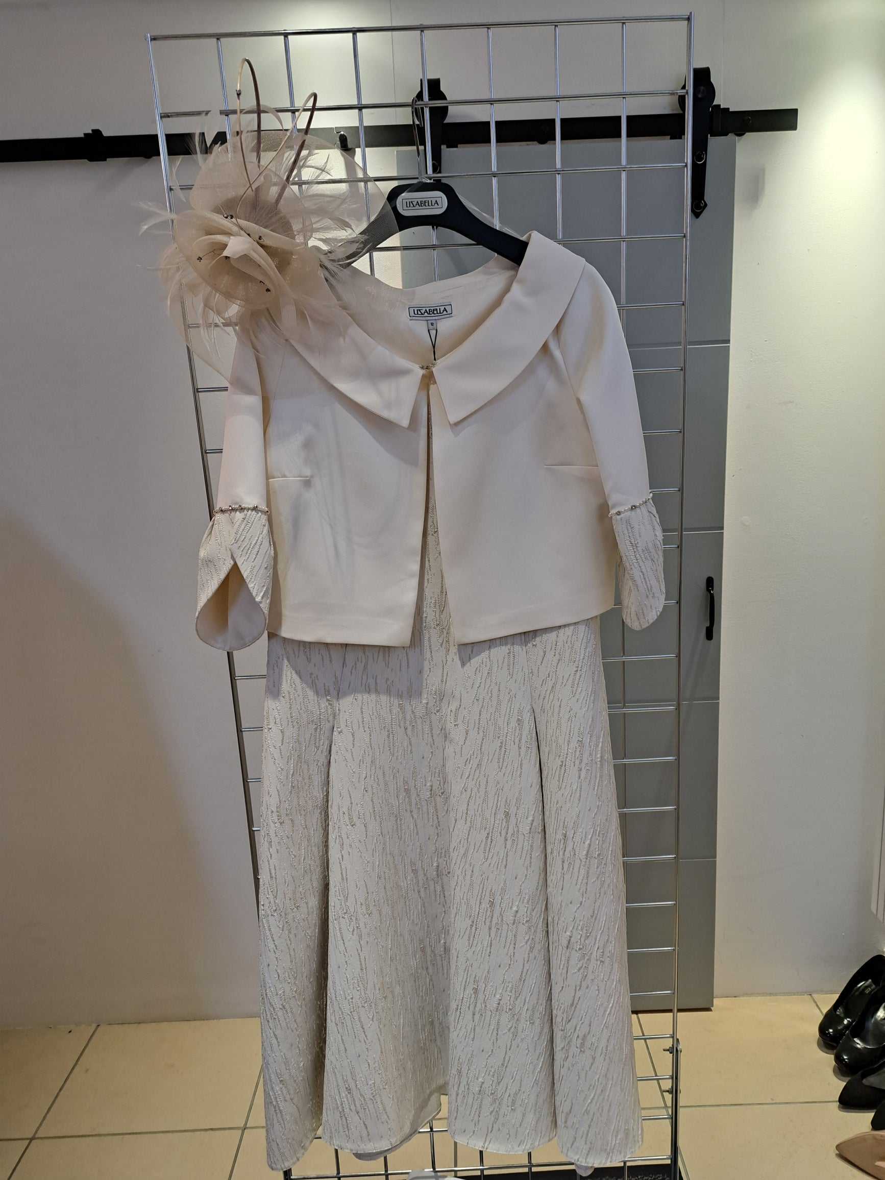 lizabella cream dress and jacket - Maya Maya Ltd