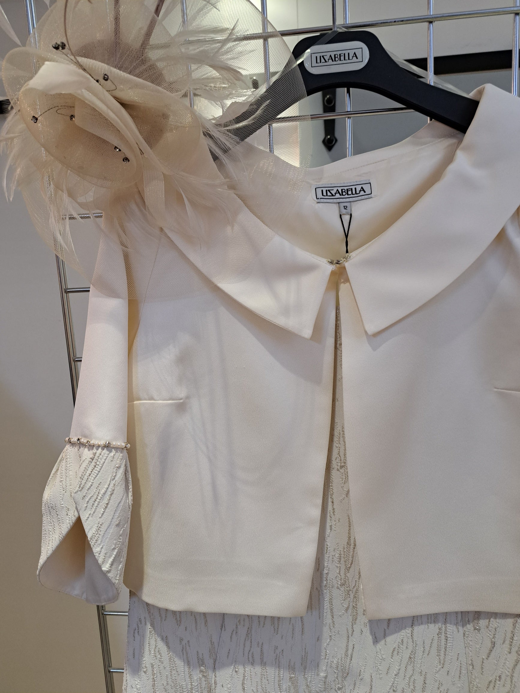 lizabella cream dress and jacket - Maya Maya Ltd