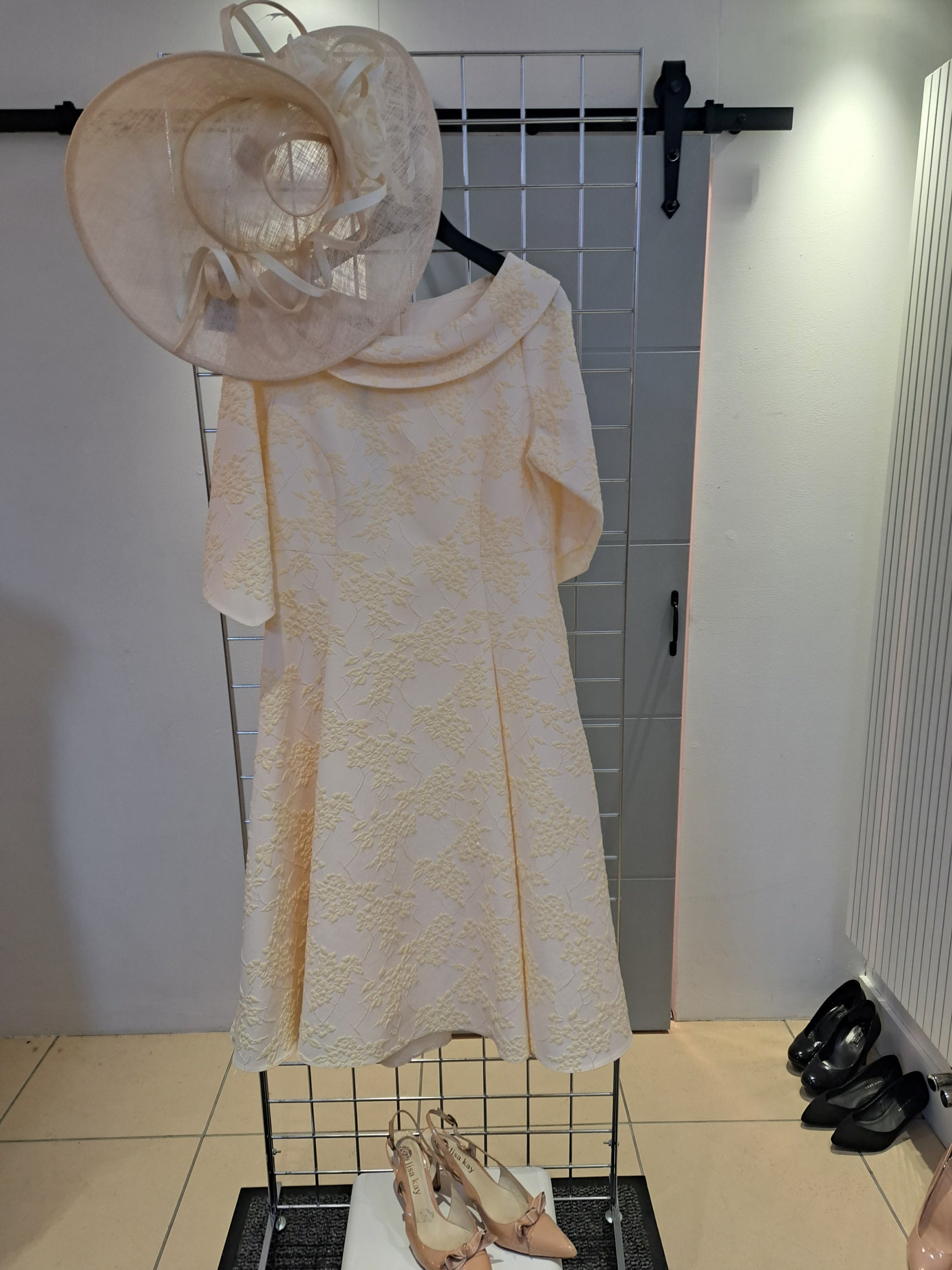 Lizabella lemon,cream event dress - Maya Maya Ltd