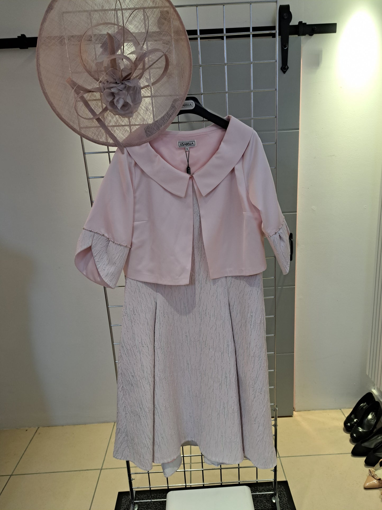 Lizabella ice pink dress and jacket - Maya Maya Ltd