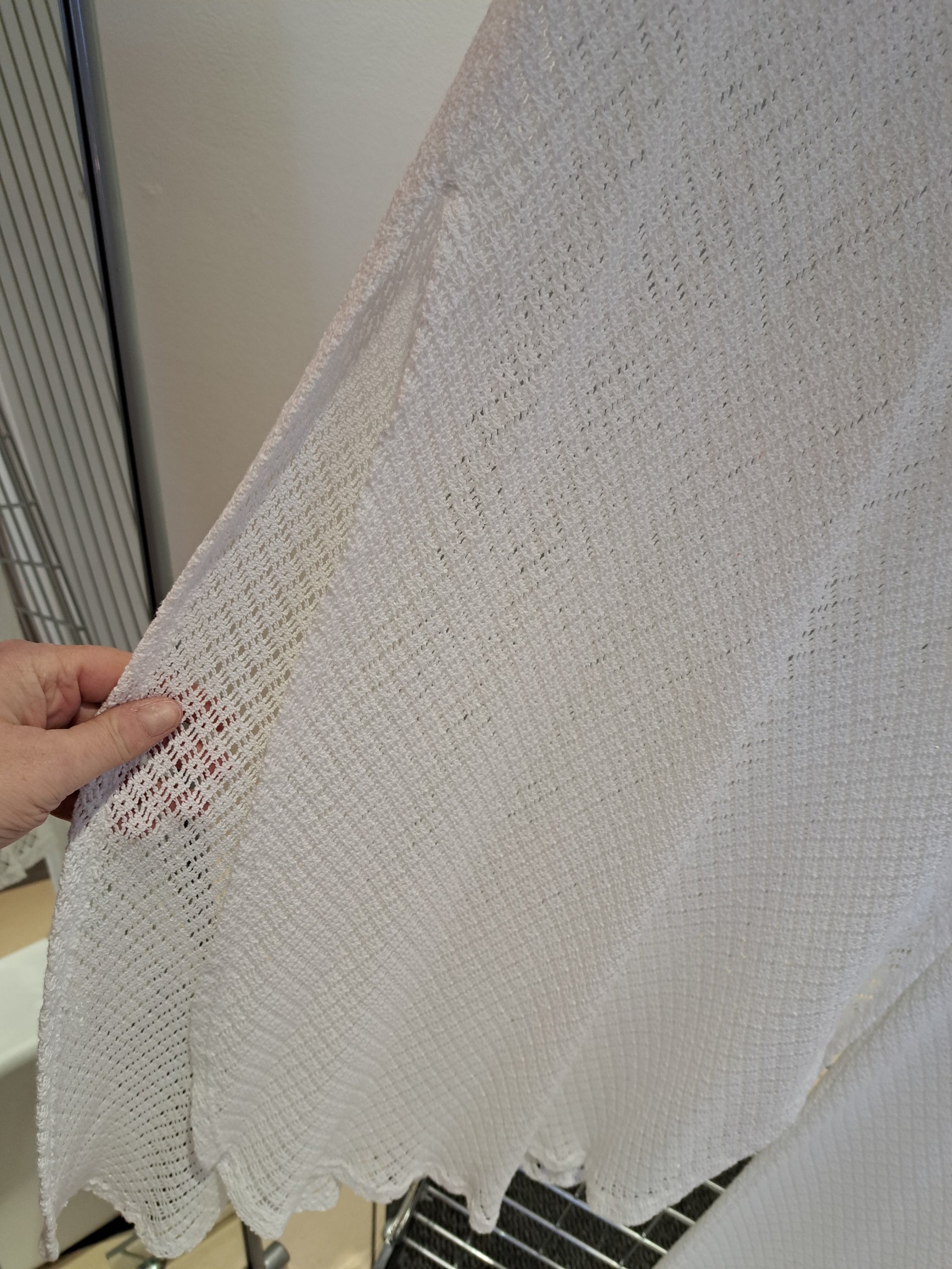 Open weave tunic top white - Maya Maya Ltd