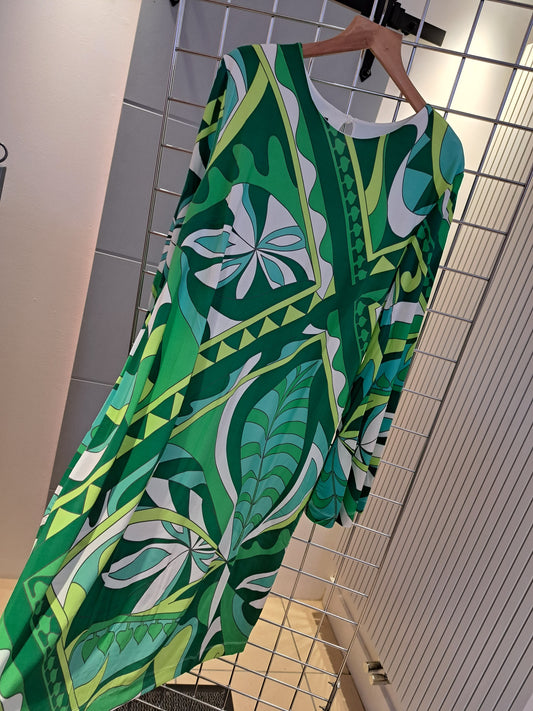 A line multi green tunic dress - Maya Maya Ltd