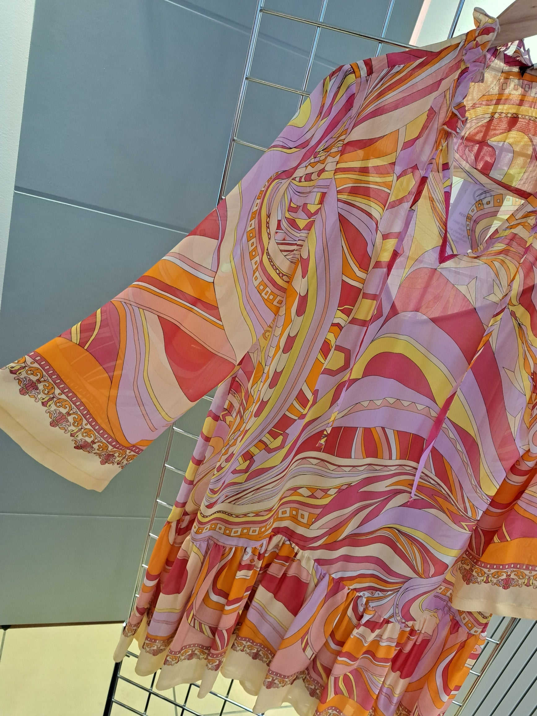 70s inspired print floaty dress - Maya Maya Ltd