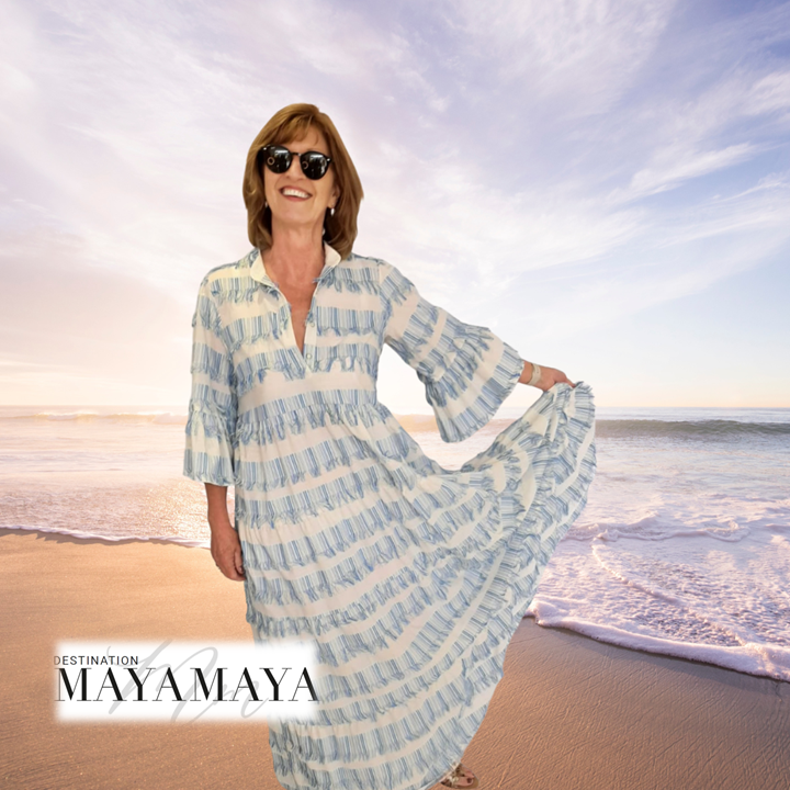 Cotton maxi Dress - Maya Maya Ltd