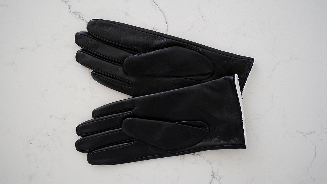 Black Dog Leather Gloves - Maya Maya Ltd
