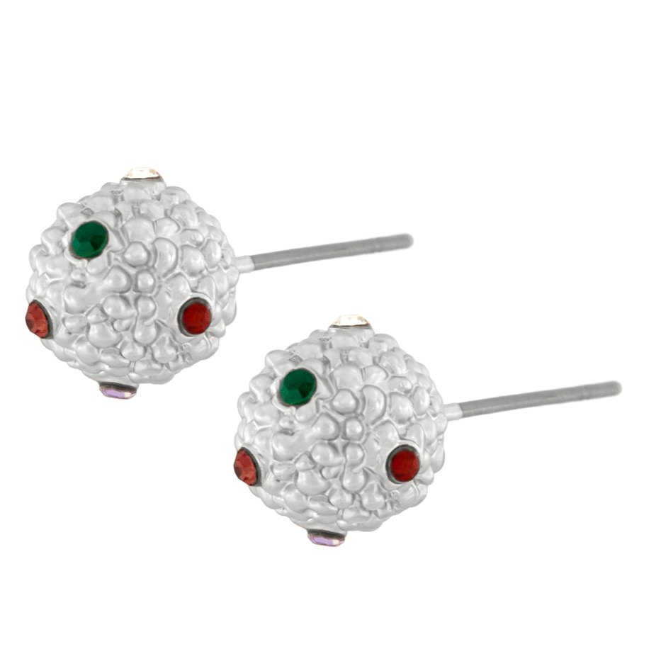 Silver Rainbow Ball Stud Earrings - Maya Maya Ltd