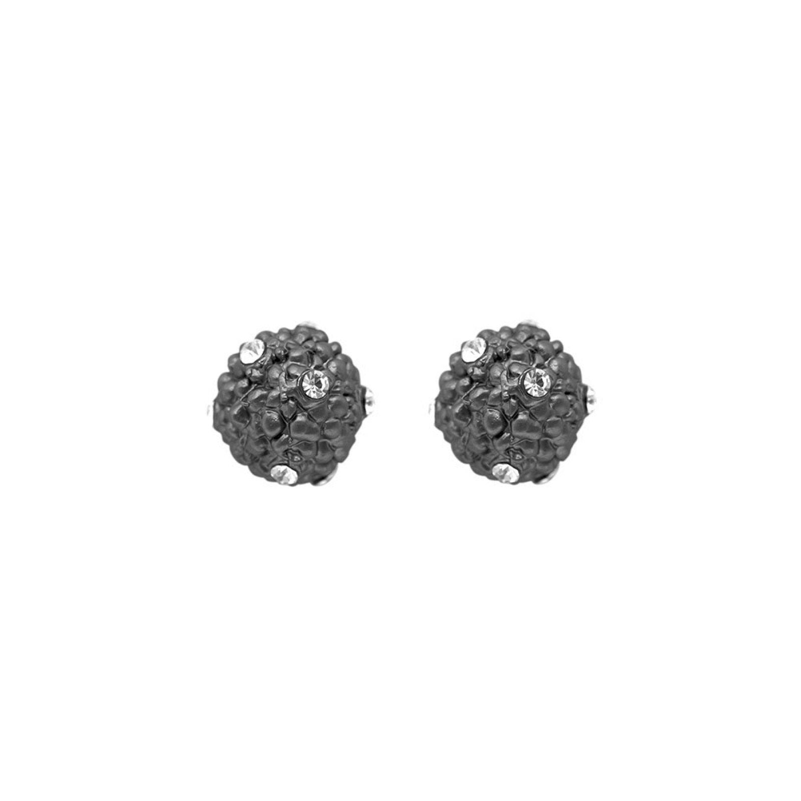 Grey Crystal Effect Stud Earrings - Maya Maya Ltd
