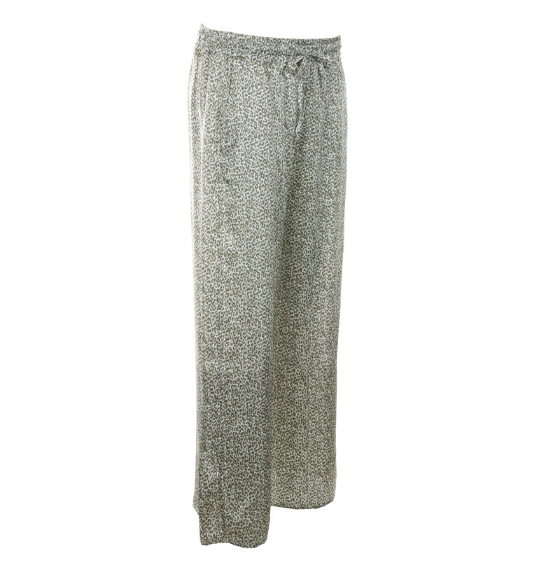 Silky Loose Fit Abstract Print Trousers - Maya Maya Ltd
