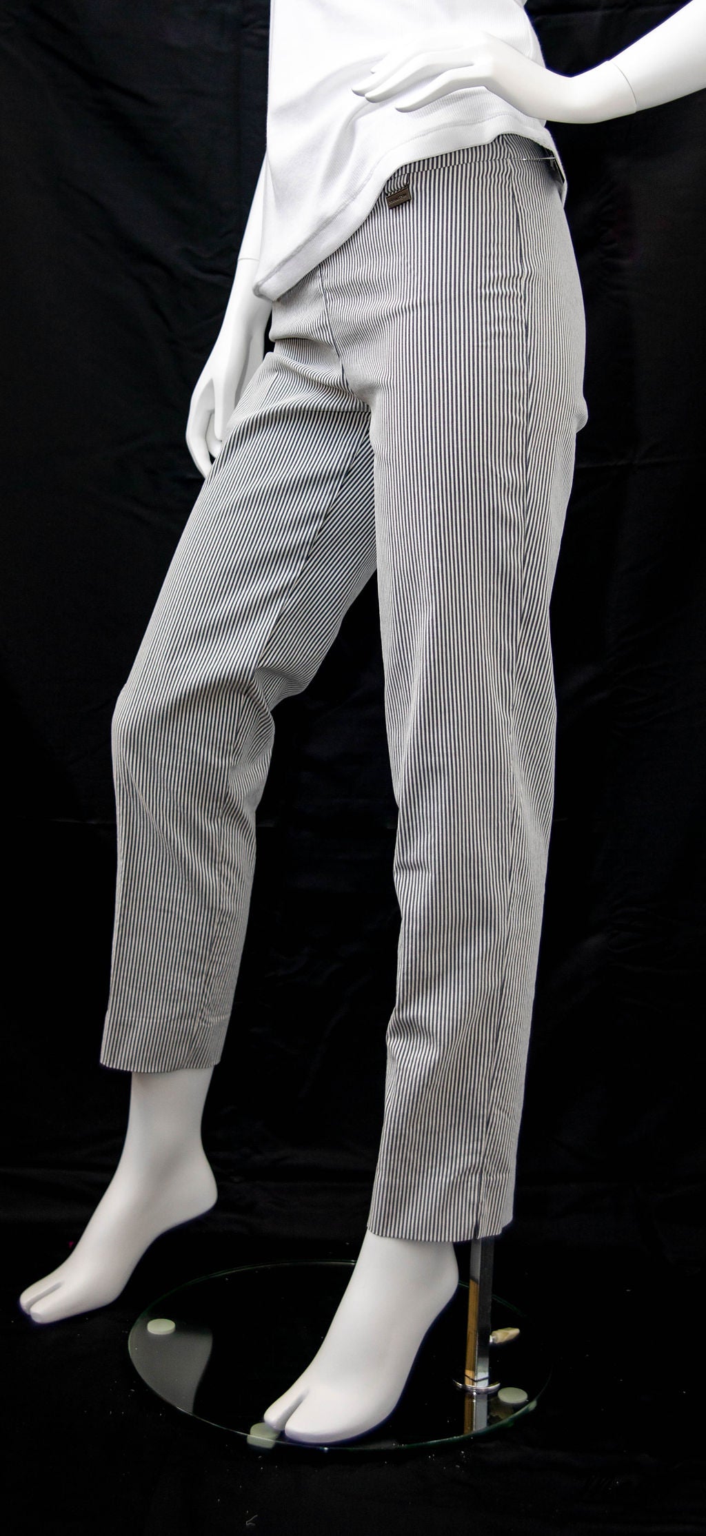 Pinstripe Stretch Trousers - Maya Maya Ltd