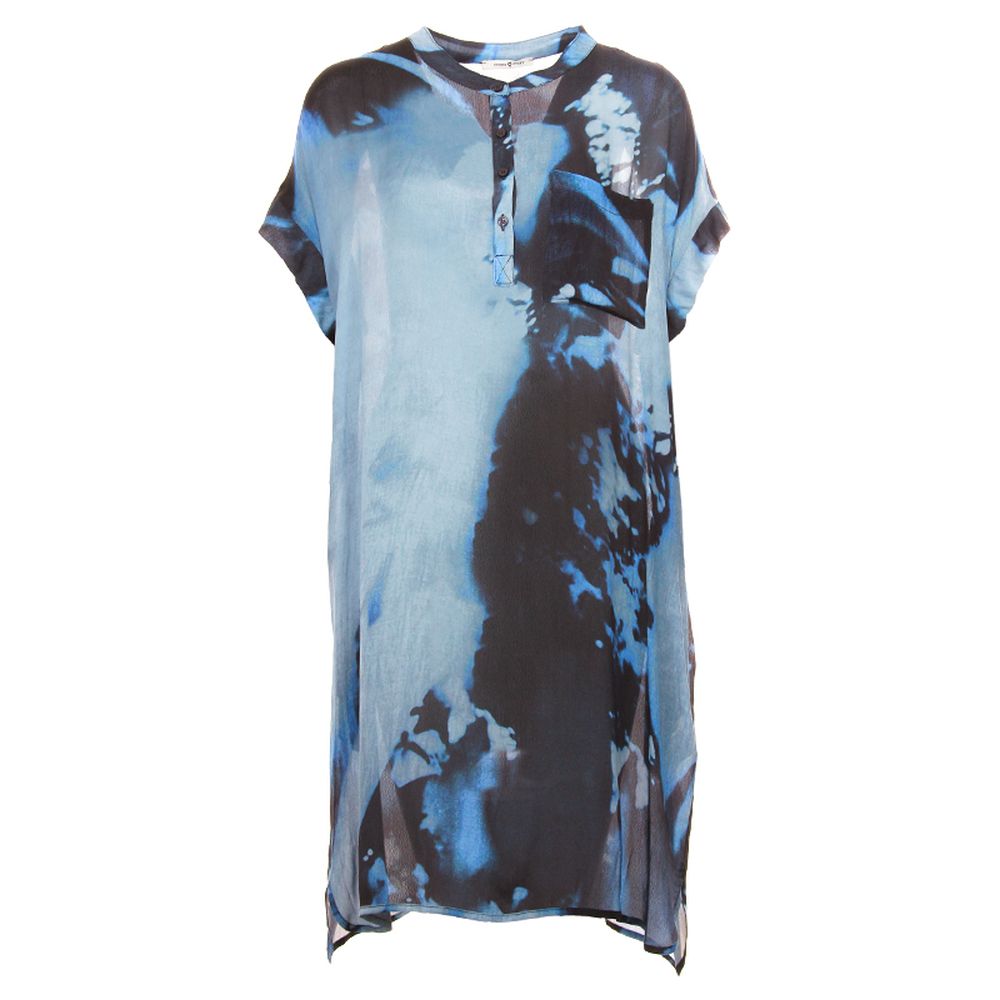 Ocean Print silk mix Dress - Maya Maya Ltd