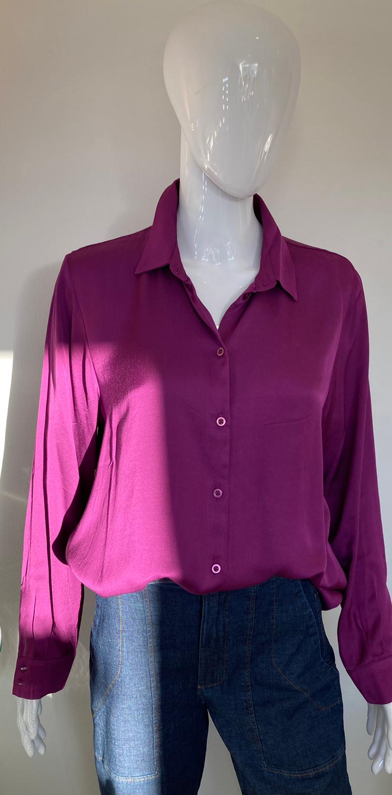 Silky purple shirt - Maya Maya Ltd
