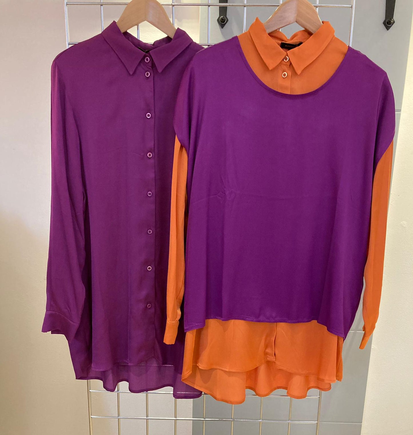 Silky shirt orange - Maya Maya Ltd