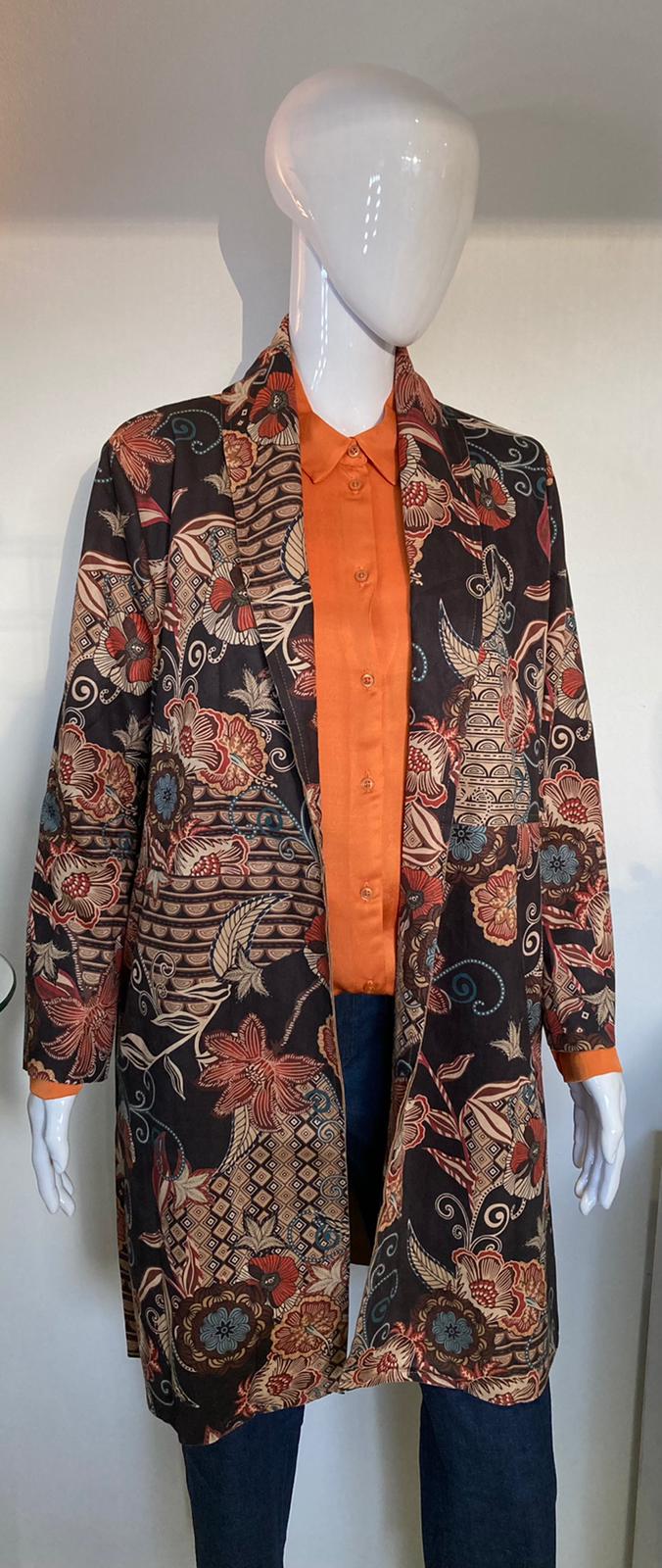 Silky shirt orange - Maya Maya Ltd