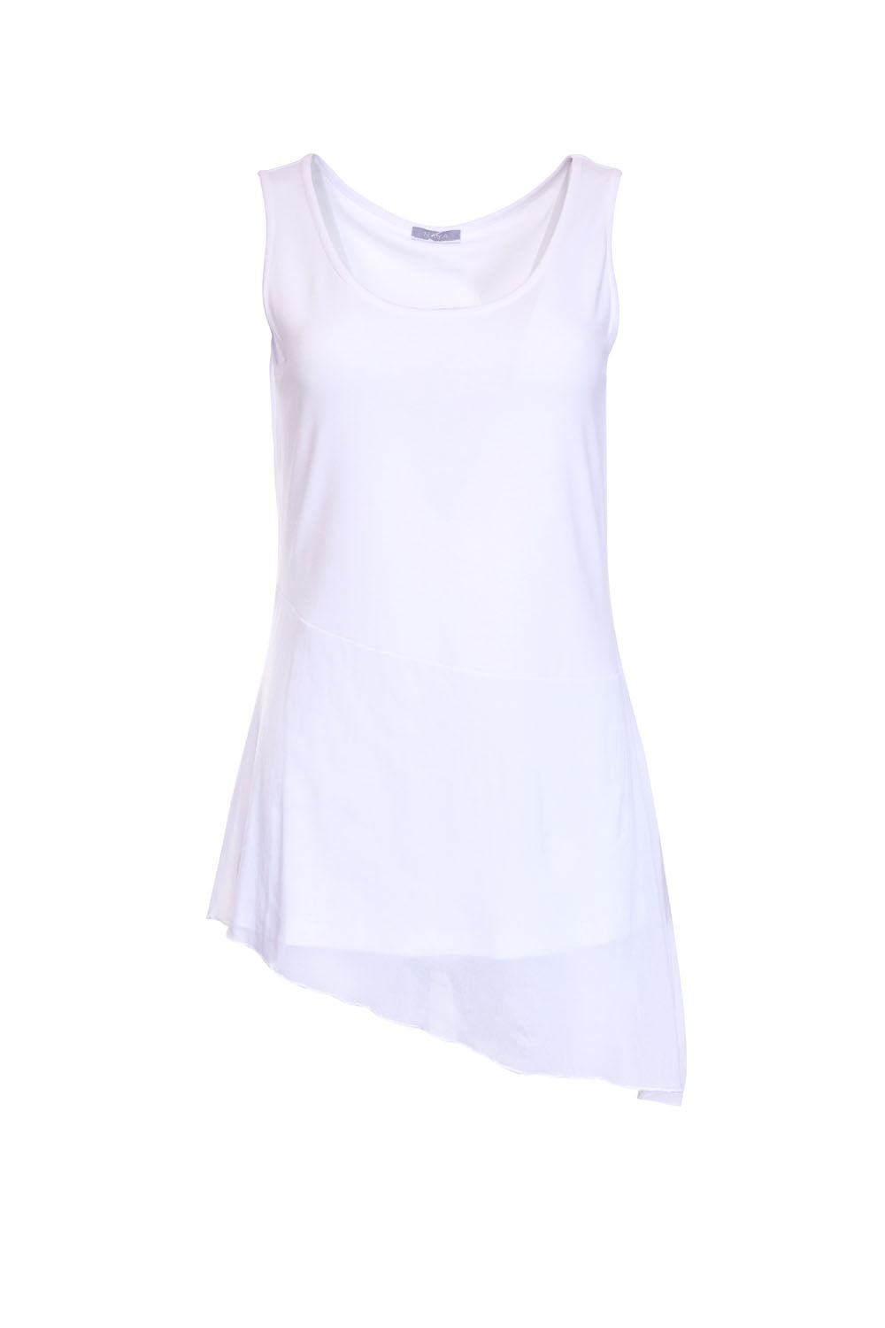 White asymmetric hem vest - Maya Maya Ltd