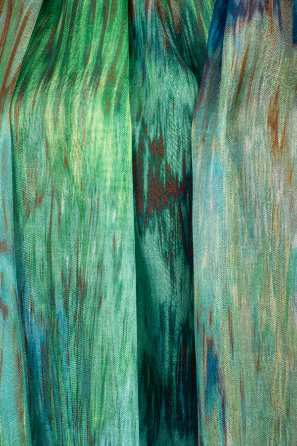 Abstract Print Blue/Green Scarf - Maya Maya Ltd